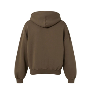 Sudadera con Capucha Blanca de Hombros Caídos con Logotipo Personalizado OEM, 100% Algodón, Sudadera Gruesa para Hombre, Diseño Liso Teñido para Invierno - Product Image 2