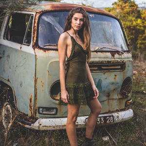 Vestido Mini Verde Elfo con Cordones Traseros, Tendencia 2026, Estilo Bohemio, Hada, Duende, para Mujer, Ropa de Fiesta de Verano - Product Image 1