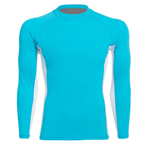 240GSM Heavyweight Breathable Rash Guard Long Sleeve UV Protection Surf Swim <b>Shirt</b> <b>Men</b> Custom Design BJJ MMA <b>Compression</b> Quick - Product Image 5