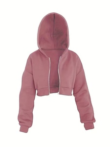 Sudadera con Capucha Corta de Algodón Casual, Estilo Nuevo, OEM ODM, con Logotipo Personalizado, Sudadera Corta con Capucha para Otoño, Lona de Alta Calidad - Product Image 3