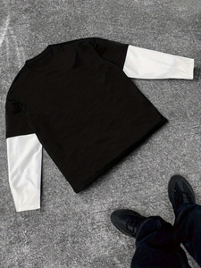 Camiseta de Manga Larga para Hombre, 100% Algodón de Alta Calidad, Cuello Redondo, Estampado Serigrafiado, Colores Sólidos, Ecológica, de Secado Rápido, 220g, Corte Regular - Product Image 2