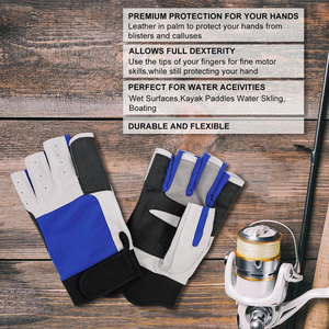 Gants de navigation à 3/4 doigts avec une adhérence supérieure pour la navigation, le voile, le paddle, le kayak, la pêche et le canotage - Product Image 5
