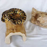 Décor de terrarium et vivarium en bois écologique et durable pour reptiles, lézards et serpents – Cachette de taille moyenne