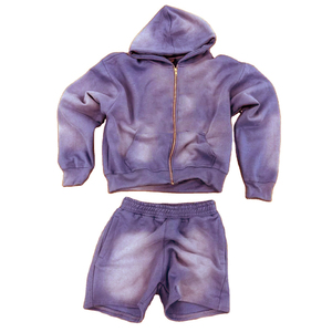 Conjunto de Sudadera Unisex Infield Gear de Color Liso con Cremallera de un Cuarto, Manga Larga, Estilo Casual Urbano, Chándal de Ajuste Holgado con Bolsillos Laterales - Product Image 2