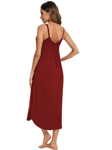 Elegante Camisón Largo de Seda Satén 100% Blanco con Cuello en V y Manga Corta, Suave, Transpirable, con Cintura Elástica, Ropa de Dormir para Mujer - Product Image 4