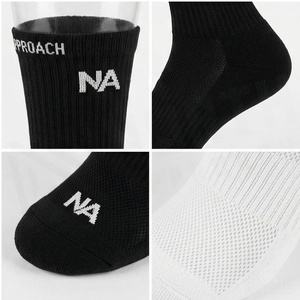 North Approach Crew <b>Socks</b> Black White Breathable <b>Running</b> <b>Socks</b> for Adults Summer Season - Product Image 4