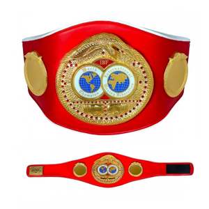 Cinturones de Campeonato de MMA IBO World 2026 de Estilo Popular Personalizados al por Mayor, Personalización de Logotipo Frontal, Material de Correa de Cuero, Zinc y Latón - Product Image 4