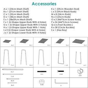 Perchero Metálico Independiente con Estantes para Organizar Ropa y Zapatos, Ideal para Exhibición y Almacenamiento en Armarios - Product Image 5