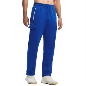 Pantalon de jogging ample et droit en molleton de coton brodé pour homme, avec cordon de serrage, OEM, décontracté, pour la gym, le yoga, le sport, style cargo baggy - Product Image 3
