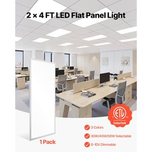 Pannello LED Piatto 2x4 Ft 7800 LM 24W, Plafoniera a Incasso per Controsoffitto, 3 Colori Selezionabili (4000K/5000K/6000K), IP44 - Product Image 2