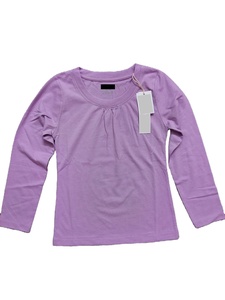 Camiseta de manga larga para niñas de alta calidad hecha en Bangladesh con tela de algodón y camiseta de Color sólido precio al por mayor - Product Image 2