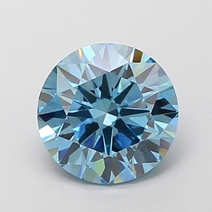 Diamant rond de laboratoire de qualité boutique, 1,81 ct, bleu vif fantaisie, clarté VS1, finition EX, CVD, pierre précieuse en vrac, option mode - Product Image 1