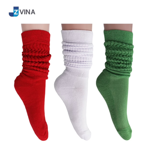 Women Slouch Socks <b>Knee</b> <b>High</b> Extra Long Soft Breathable Cotton Blend Crew Socks for Yoga Daily Wear - Product Image 3