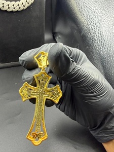 925 <b>Silver</b> Moissanite <b>Charm</b> Pendant Hip Hop Jewelry Luxury Bling Statement Sparkling Fashion Accessory Unisex - Product Image 4