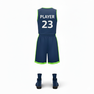 Uniformes d'équipe de basket-ball fabriqués par l'usine OEM |   Maillots sans manches personnalisés imprimés |   Respirant, séchage rapide, 100% polyester, unisexe, personnalisé - Product Image 2