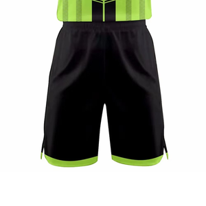 Conjunto de Uniforme de Baloncesto Unisex para Adultos, Personalizado por Sublimación, Camiseta Verde sin Mangas, Pantalones Cortos Negros, Transpirable y que Absorbe la Humedad - Product Image 2