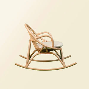 Silla mecedora relajante para niños, silla de ratán natural resistente, silla para fotos de bebés. - Product Image 4