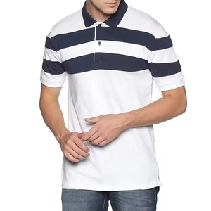 Polo pour homme en coton 100% confortable, uni, personnalisé avec broderie, manches courtes - Product Image 5