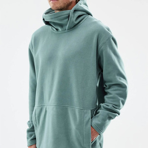 Sweat-shirt à capuche oversize pour homme en molleton uni décontracté à manches longues tricoté 100% coton anti-plis 400g Automne - Product Image 4