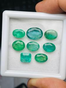 Lote de Gemas de Esmeralda Natural con Corte Mixto, Grado AAA, Certificado IGI, Super Lustre, Bonito Color Verde, 21.19 Quilates, Precio Económico, para Joyería - Product Image 5