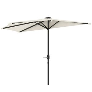 Ombrellone da Esterno con Manovella, 8 Stecche, Protezione UPF 30+, Ventilato, Piccolo Ombrellone da Balcone Inclinabile 8' - Product Image 1