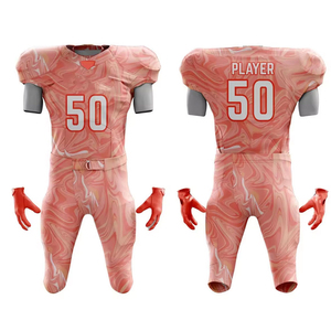 Ensemble d'uniformes de football américain personnalisés en polyester de haute qualité, réversibles, respirants, anti-plis, séchage rapide, extensibles, coupe courte - Product Image 6