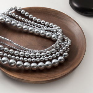 Collar de Perlas de Agua Dulce Blancas Brillantes de Doble Capa de 8-9 mm, Estilo Francés, 40 cm, Collar Atractivo Casi Redondo - Product Image 1