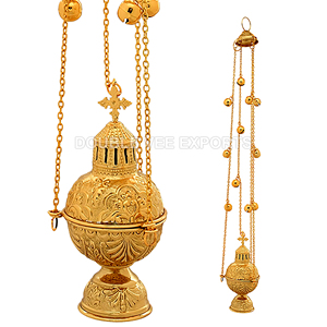 Incensario de Latón con 12 Campanas |   Incensario para Iglesia Ortodoxa - DOUBLE VEE EXPORTS - Product Image 2