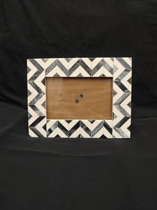Cadre photo en mosaïque avec incrustation d'os, décoration de luxe pour la maison - Product Image 3