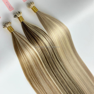 Genius Doble Dibujado Clip-In Tape Remy Virgen Extensiones de cabello ruso Trama de cuentas Cutícula Remi Estilo de onda natural Color Rubio - Product Image 2