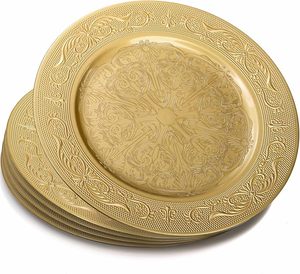 Plato de Plástico de Lujo, Vajilla Decorativa Resistente para Bodas, Banquetes, Fiestas y Eventos - Product Image 2