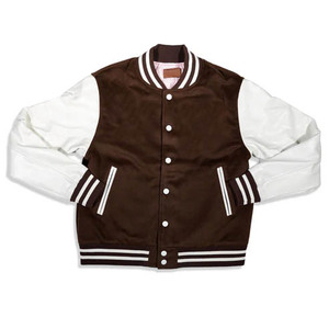 Plus Size Men's <b>Wool</b> Varsity Jacket Winter <b>Quilted</b> Lining Warm Casual Sportswear Leather Sleeves <b>Wool</b> Varsity Jackets - Product Image 1
