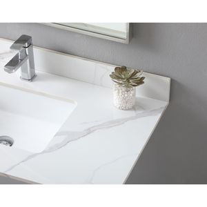 Mueble de Baño Montary de 43x22 Pulgadas con Encimera de Piedra Sinterizada Carrara Gold, un Solo Orificio para Grifo, Estilo Lujoso para Baños Modernos - Product Image 3