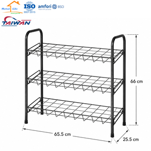 Made in Taiwan 3-Tier Large Capacity Wire <b>Shoe</b> <b>Rack</b> Tool-Free Easy Assembly <b>Storage</b> Organizer for Home - Product Image 5