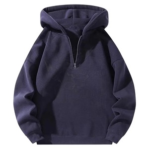 Sudadera con Capucha Marrón para Hombre, Corte Holgado, Informal, de Algodón Tejido, con Bolsillo Delantero, para Otoño - Product Image 5