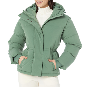 Solid Color Woven Winter Women <b>Puffer</b> <b>Jackets</b> Soft Fabric Zipper Closure Full Sleeve High Quality Wholesale <b>Cheap</b> Price - Product Image 1