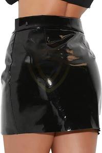 กระโปรงหนังเอวสูงทรงใหม่ปี 2026 สำหรับผู้หญิง กระโปรงหนัง PU ยาวปานกลาง ทรงเข้ารูปพร้อมดีไซน์ผ่าข้าง - Product Image 2