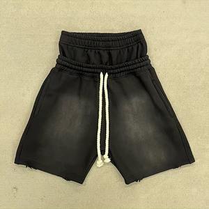 Shorts cargo en coton personnalisables par le fabricant, avec logo brodé de haute qualité, effet usé, double taille, pour hommes - Product Image 2