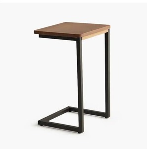 Grande table basse en bois moderne en forme de C avec plateau en marbre, durable, facile à nettoyer, avec rangement, pour salon ou chambre à coucher - Product Image 4