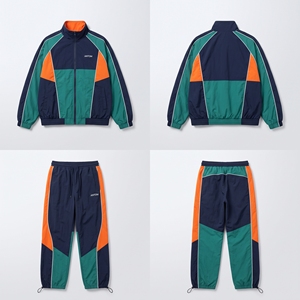 Custom Taffeta <b>Windbreaker</b> Tracksuit Set <b>Vintage</b> Suit OEM Logo - Product Image 5