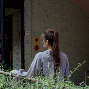 Blusas elegantes para mujer Estilo formal Tejido Ramio Algodón Lino Rayón Estampado de moda A cuadros Exquisitos detalles plisados Hombro Suelto - Product Image 5