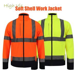 Hot Selling Reflective Hi Vis Safety <b>Hoodie</b> Heavyweight Cotton Pullover Workwear Construction <b>Long</b> Sleeve Industrial Sweatshirt - Product Image 2