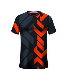 Camiseta de Fútbol Estampada Transpirable de Moda, Diseño Elegante y Lujoso, Corte Holgado, Ajustado, Recto, Drapeado, Asimétrico - Product Image 1