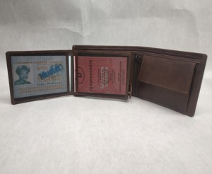 Vegan Leather Bifold <b>Wallet</b> Large Capacity Credit Card Holder RFID Safe Fashion Vintage Bulk Production Chairman Lining Coin <b>Zip</b> - Product Image 4