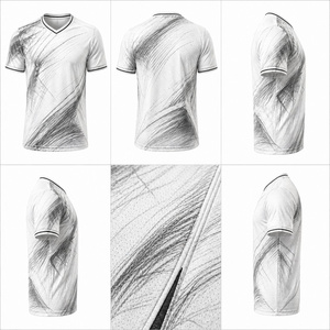 ชุดกีฬาลูกฟุตบอลเสื้อเจอร์ซีย์ฟุตบอลแบบออกแบบใหม่ระบายอากาศได้ดี - Product Image 6
