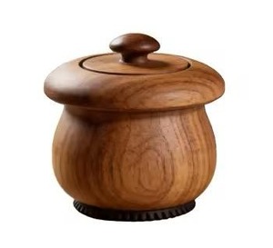 Azucarero de Madera Ecológico, Tazón para Servir, Recipiente para Condimentos, Especias y Pimienta, Tarro de Almacenamiento con Tapa a Bajo Precio - Product Image 4