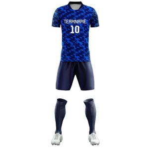 Conjunto de Camiseta de Fútbol Sublimada Personalizada para Hombre, Diseño Sólido, Manga Corta, Absorbe la Humedad, Ajuste Atlético, Uniforme para Equipo - Product Image 1