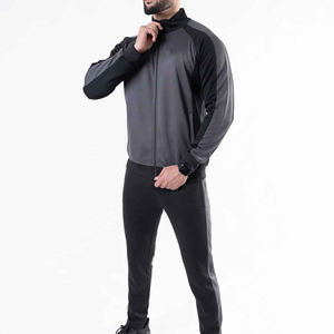 Ensemble de survêtement homme color block avec sweat-shirt zippé et pantalon, coupe droite, col montant, style sportif, idéal pour l'automne, en polyester - Product Image 6
