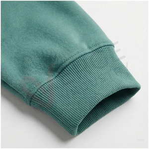 Conjunto Deportivo Unisex Verde, Manga Larga, con Capucha, Color Sólido, Corte Regular, para Otoño, 100% Algodón, Transpirable, Peso Medio - Product Image 6