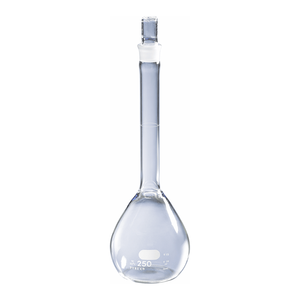 Fiole volumétrique à col étroit en verre borosilicaté Corning Economy avec bouchon en verre, 25-2000 ml, pour usage en laboratoire - Product Image 1